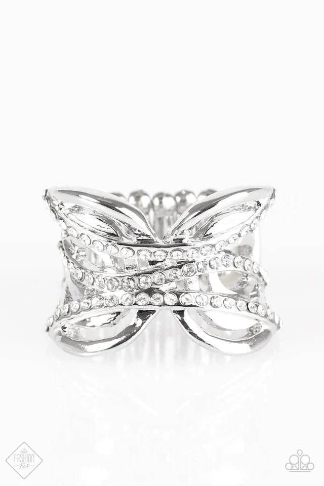 Paparazzi Ring ~ Sparkle Squad - White