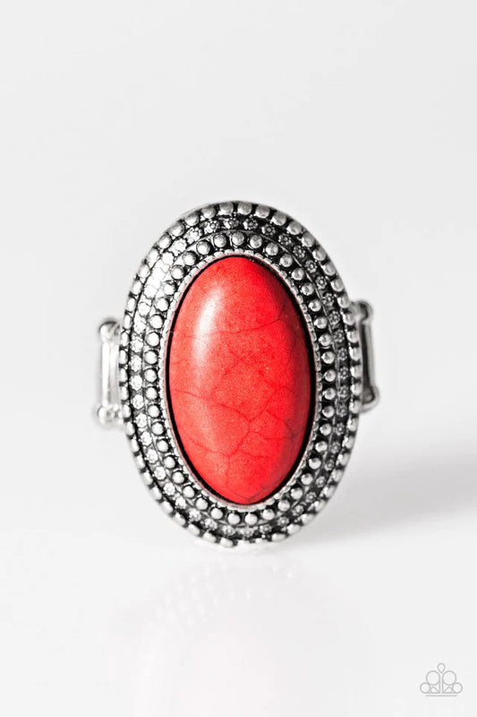 Anillo Paparazzi ~ Estilo Country Girl - Rojo