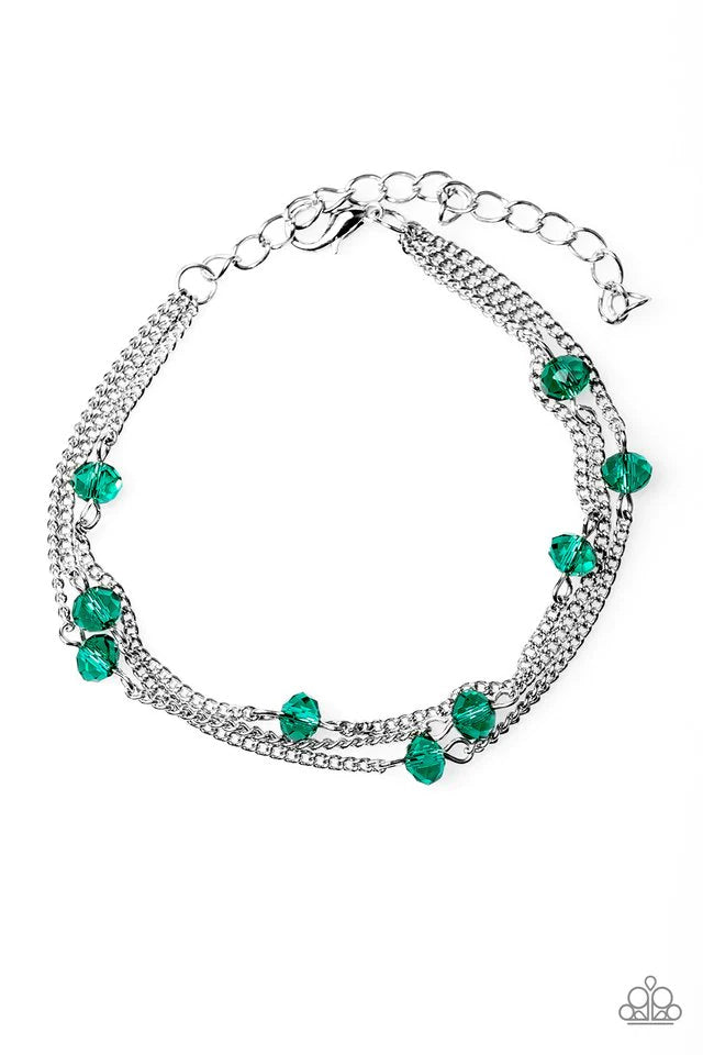 Pulsera Paparazzi ~ Brilla intensamente - Verde