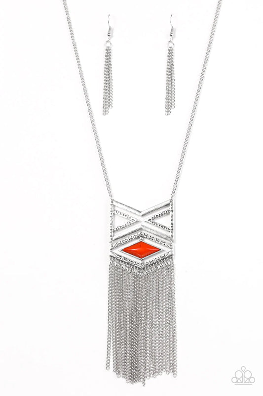 Paparazzi Necklace ~ TRIBAL By Fire - Orange