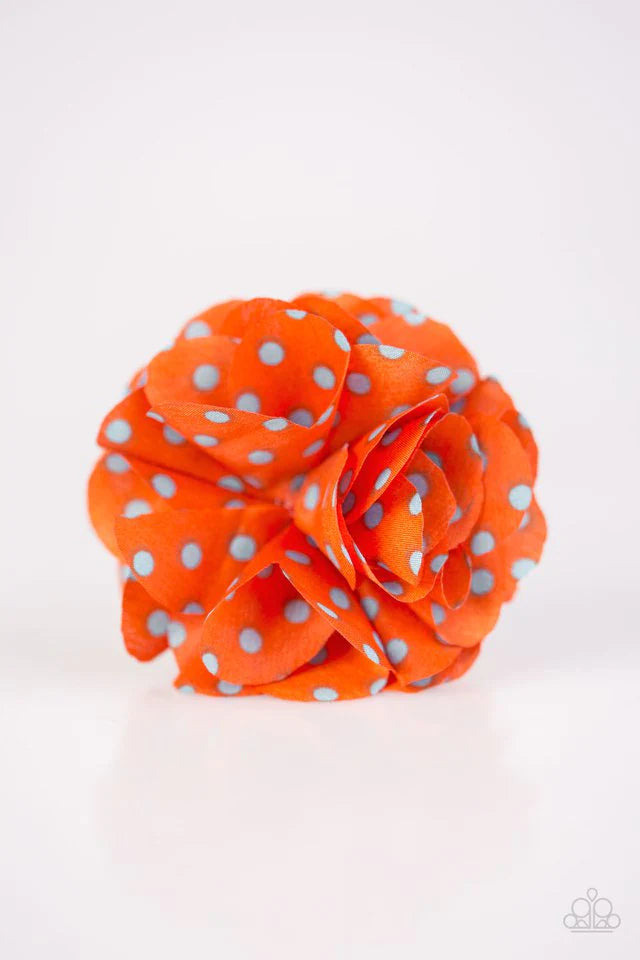 Paparazzi Hair Accessories ~ Polka and Petals - Orange