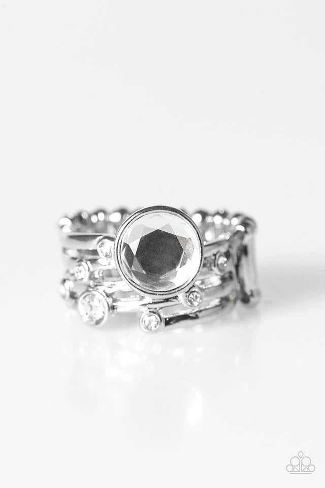 Paparazzi Ring ~ Pardon My Sparkle - White