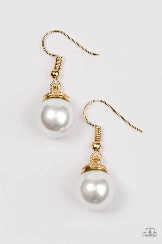 Paparazzi Earring ~ Glamorously Gatsby - Gold