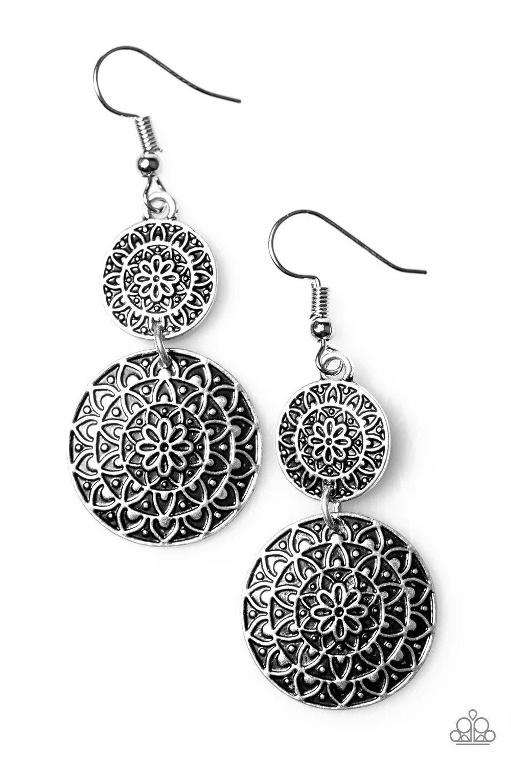 Paparazzi Earring ~ Wildflower Groves - Silver