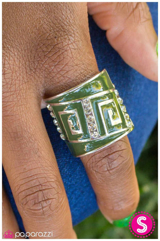 Anillo Paparazzi ~ A-Mazed - Ciprés - Verde