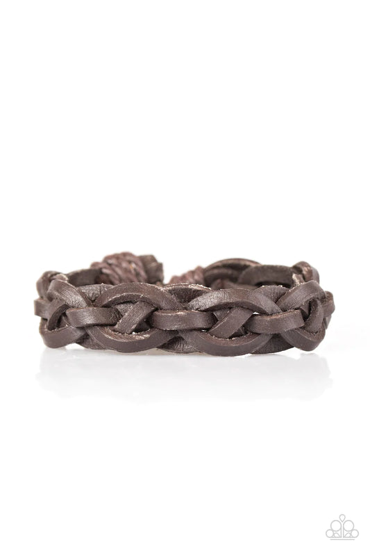 Paparazzi Bracelet ~ Absolutely KNOT! - Brown