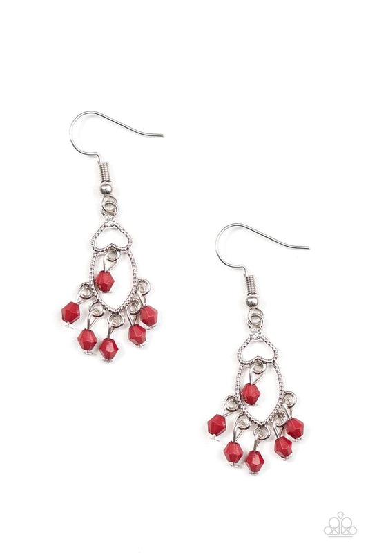 Paparazzi Earring ~ Midnight Banquet - Red