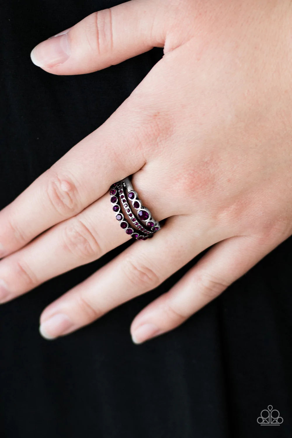 Paparazzi Ring ~ Cherish The Glitter - Purple