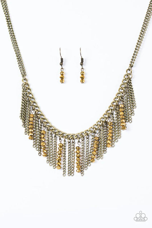 Paparazzi Necklace ~ Metro Jungle - Brass