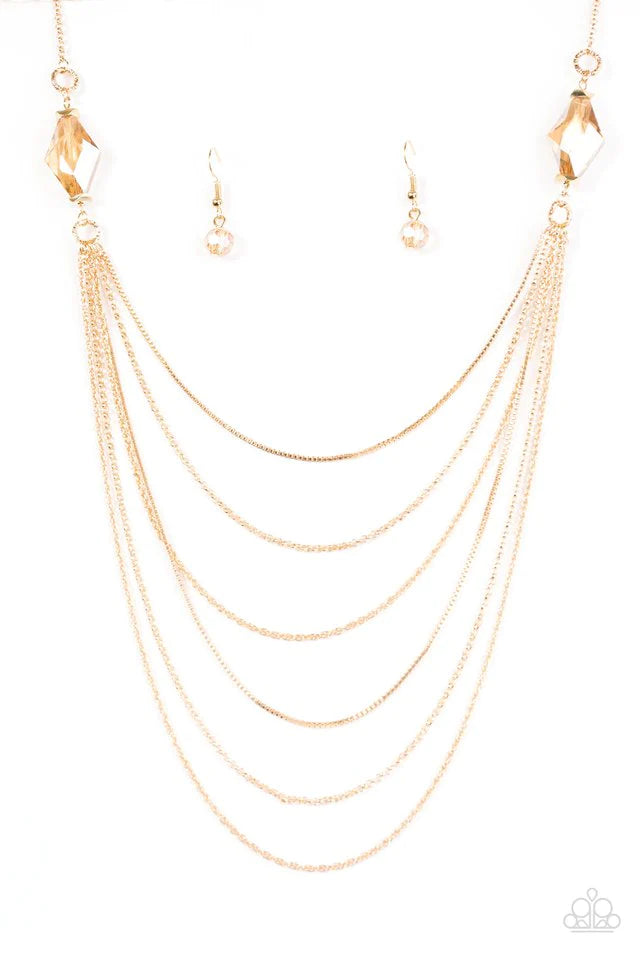 Paparazzi Necklace ~ Rich Beyond Your Wildest GLEAMS! - Gold