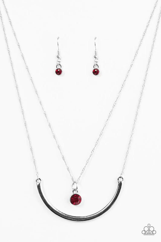 Paparazzi Necklace ~ Moonlit Metro - Red