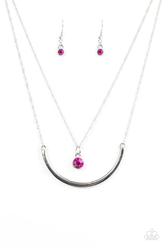 Paparazzi Necklace ~ Moonlit Metro - Pink