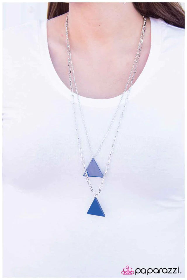 Paparazzi Necklace ~ Blue Bermuda - Blue