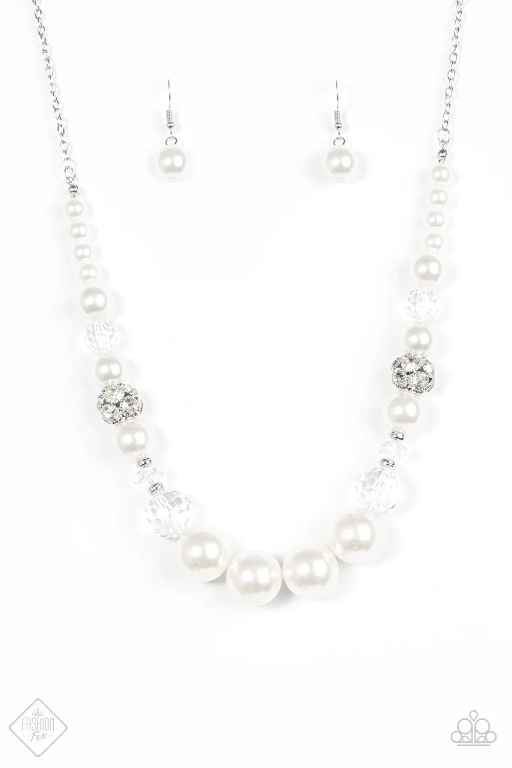 Paparazzi Necklace ~ The Wedding Party  - White