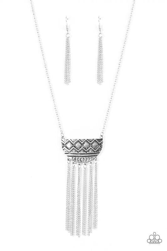 Paparazzi Necklace ~ Incredibly Incan - Silver