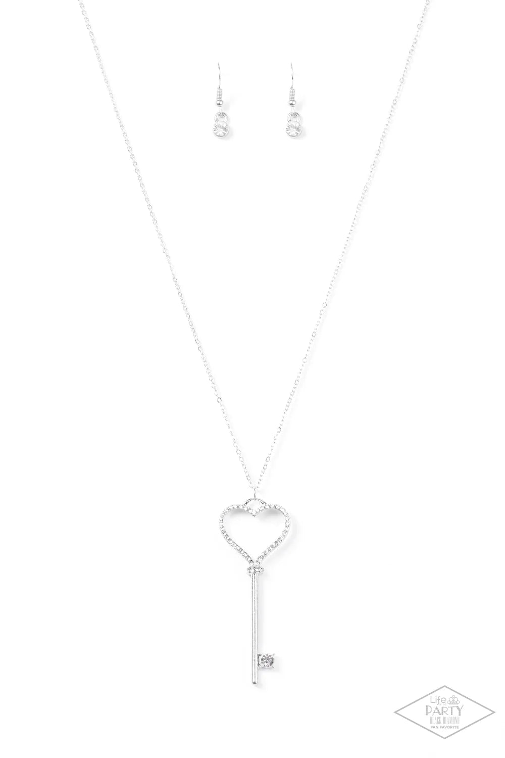 Paparazzi Necklace ~ Love Is Key - White