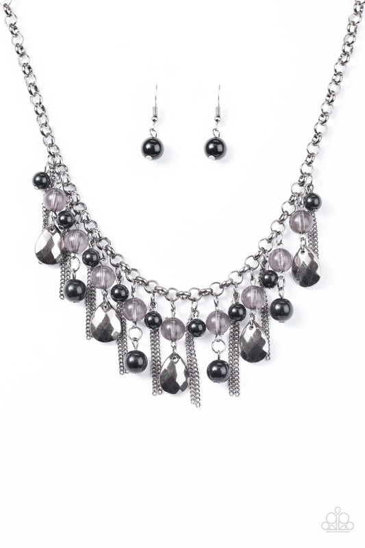 Paparazzi Necklace ~ Here Comes The Storm - Black