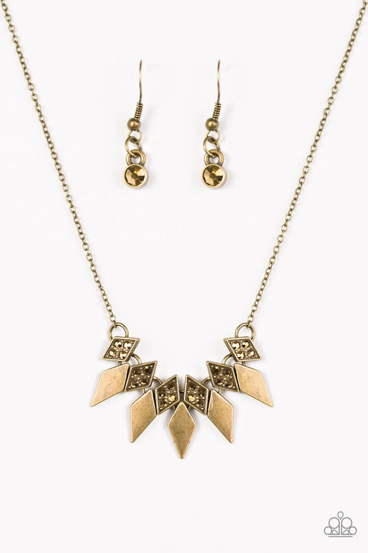 Paparazzi Necklace ~ Over The Edge - Brass