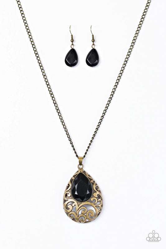 Paparazzi Necklace ~ Voguish Vanity - Brass