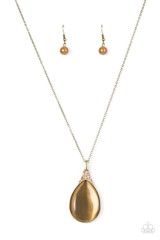 Paparazzi Necklace ~ Timelessly Tranquil - Brass