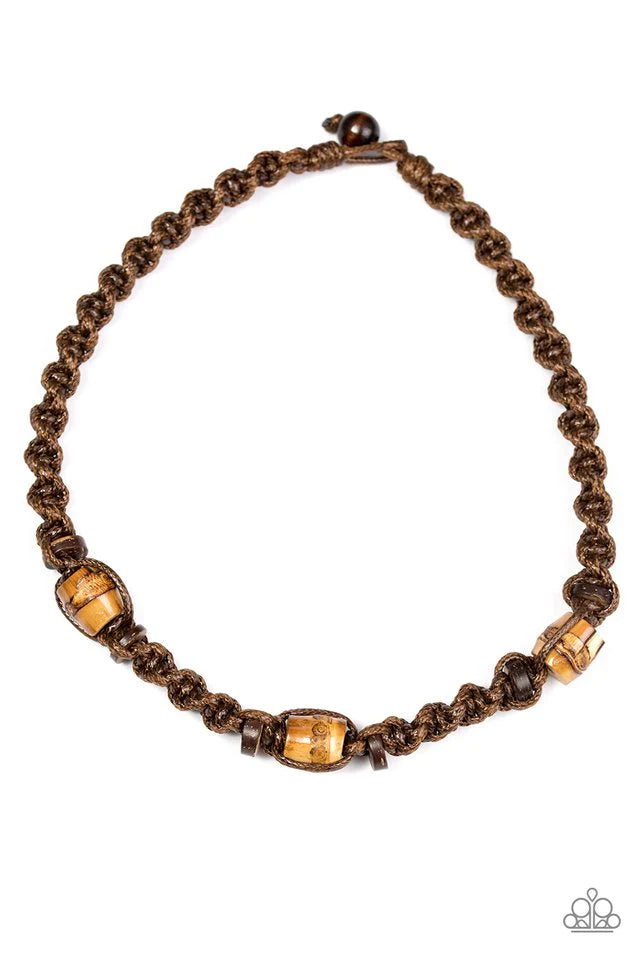 Paparazzi Necklace ~ Island Bound - Brown