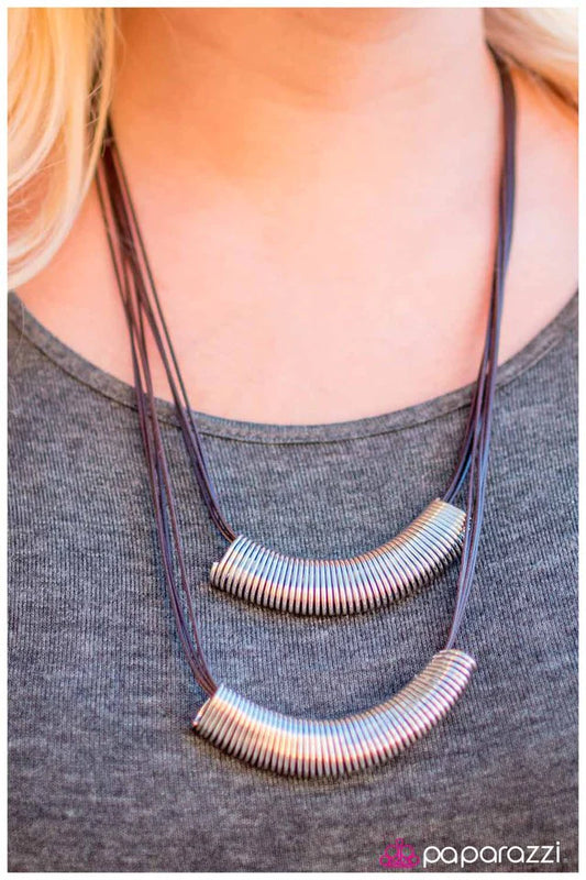 Paparazzi Necklace ~ Coiled Up - Brown