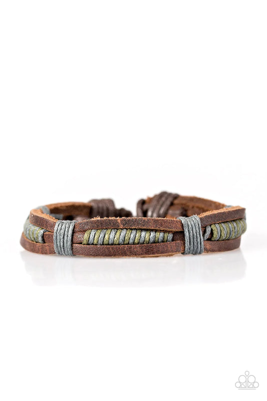 Paparazzi Bracelet ~ Highway Rebel - Brown