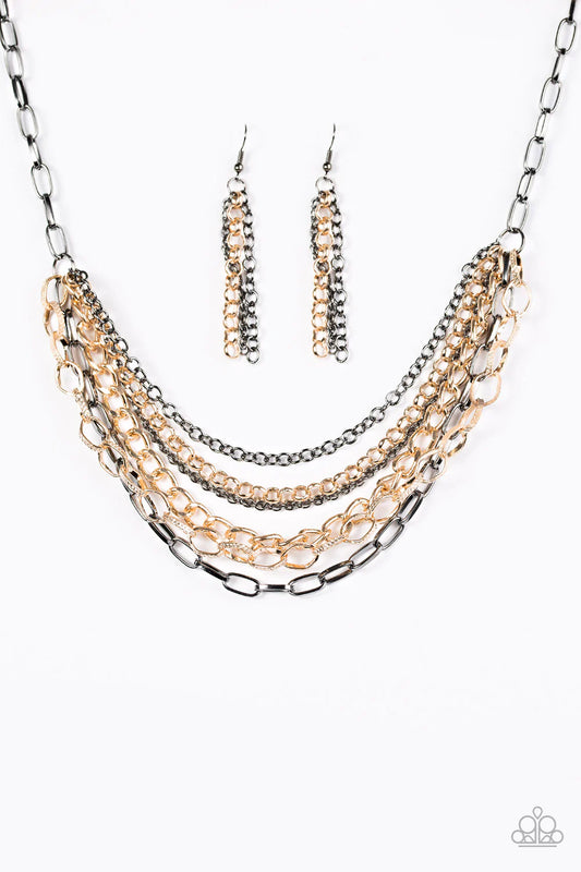 Paparazzi Necklace ~ Word On The Street - Gold