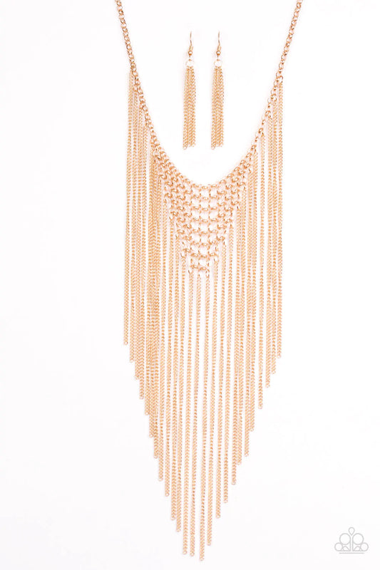 Paparazzi Necklace ~ Metro Majesty - Gold