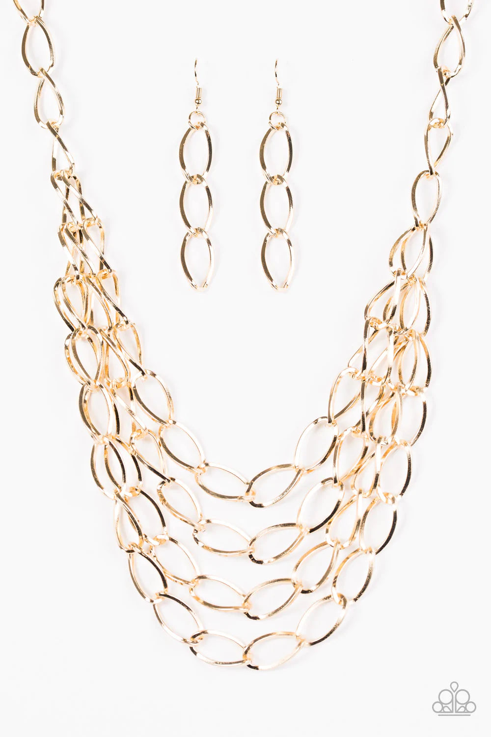 Paparazzi Necklace ~ Chain Reaction - Gold