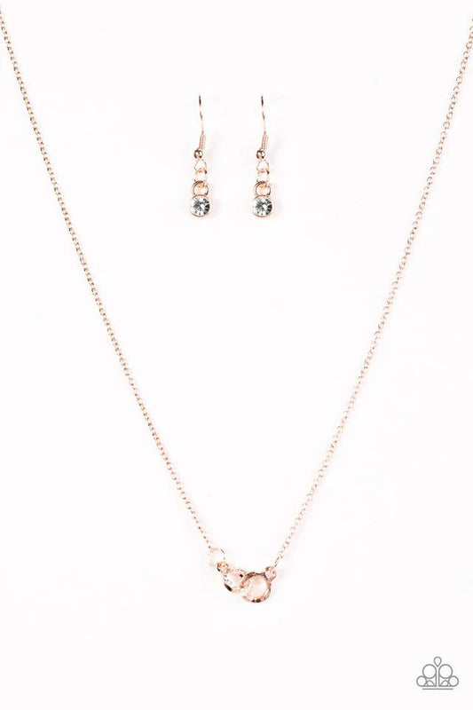 Paparazzi Necklace ~ First Rate Fashion - Rose Gold