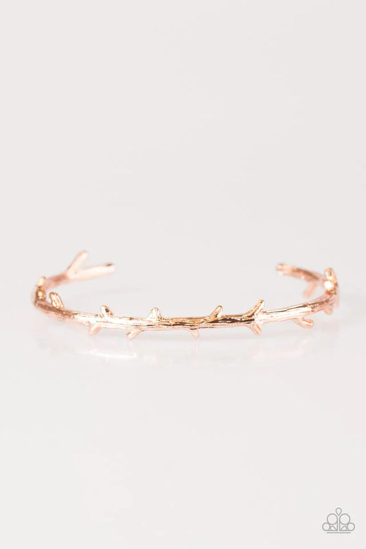 Paparazzi Bracelet ~ Easy As One, Two, TREE - Rose Gold