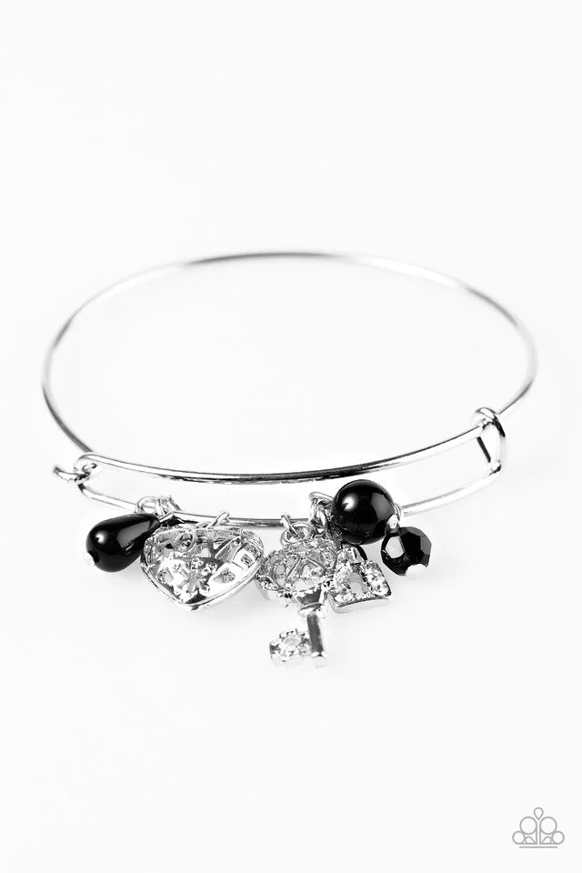 Pulsera Paparazzi ~ Locked On - Negra