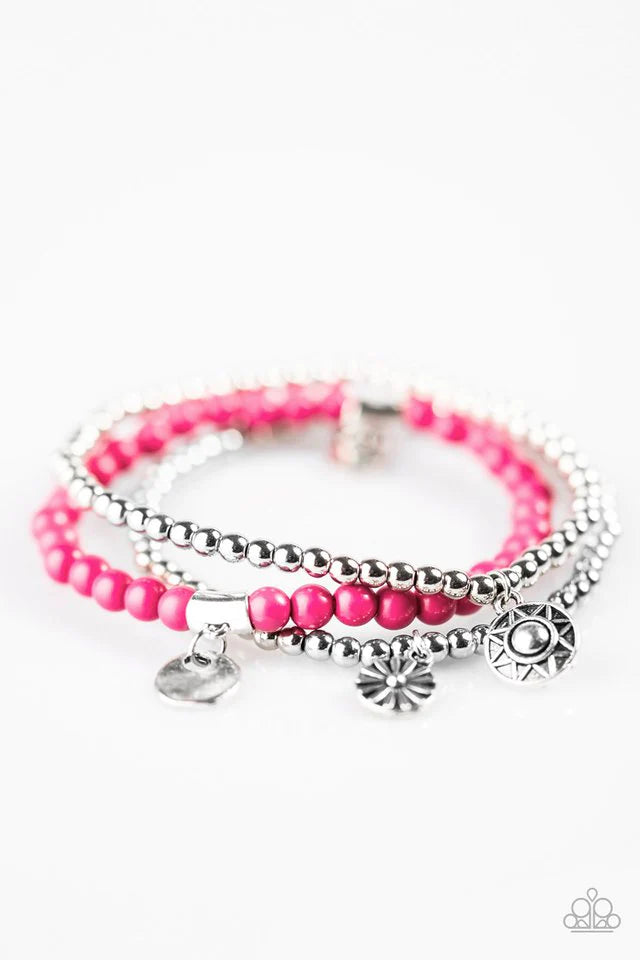 Pulsera Paparazzi ~ Bloom Out! - Rosa