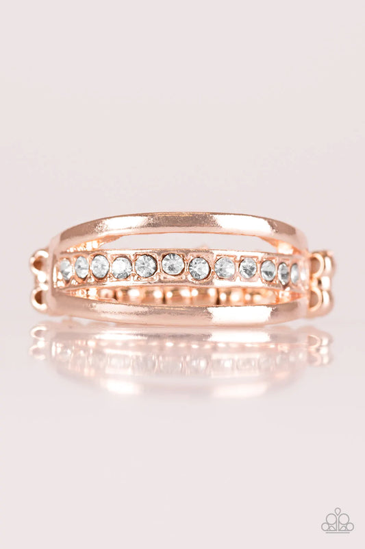 Paparazzi Ring ~ Desperately CHIC-ing Attention - Rose Gold
