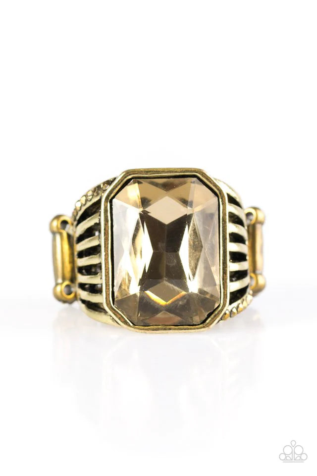 Paparazzi Ring ~ Make Way For The Champ - Brass