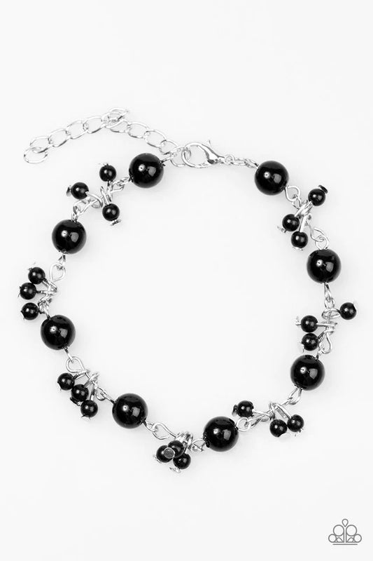 Paparazzi Bracelet ~ Posh In Pearls - Black