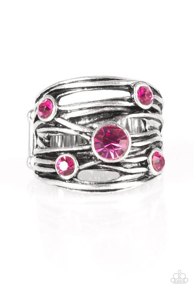 Anillo Paparazzi ~ Sparkle Struck - Rosa