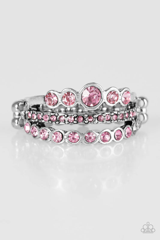 Anillo Paparazzi ~ Cherish The Glitter - Rosa