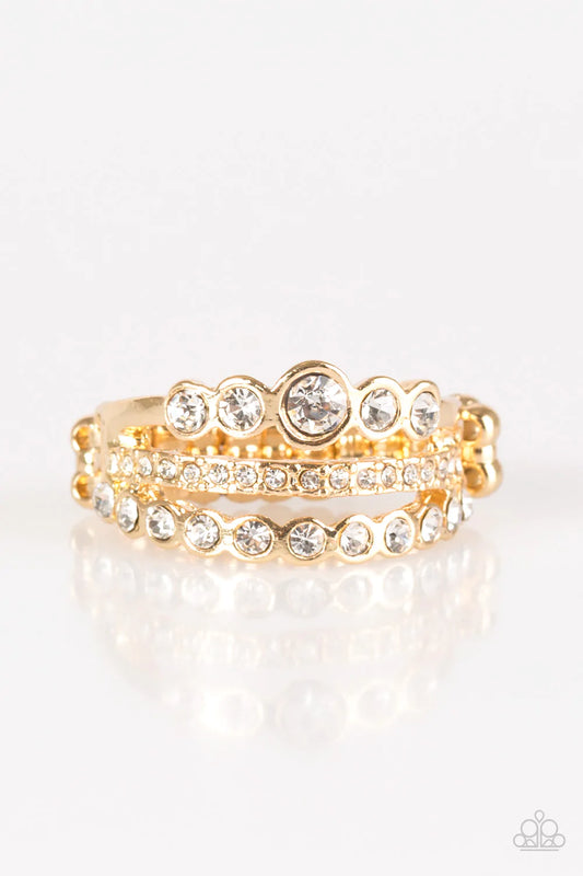 Anillo Paparazzi ~ Cherish The Glitter - Oro