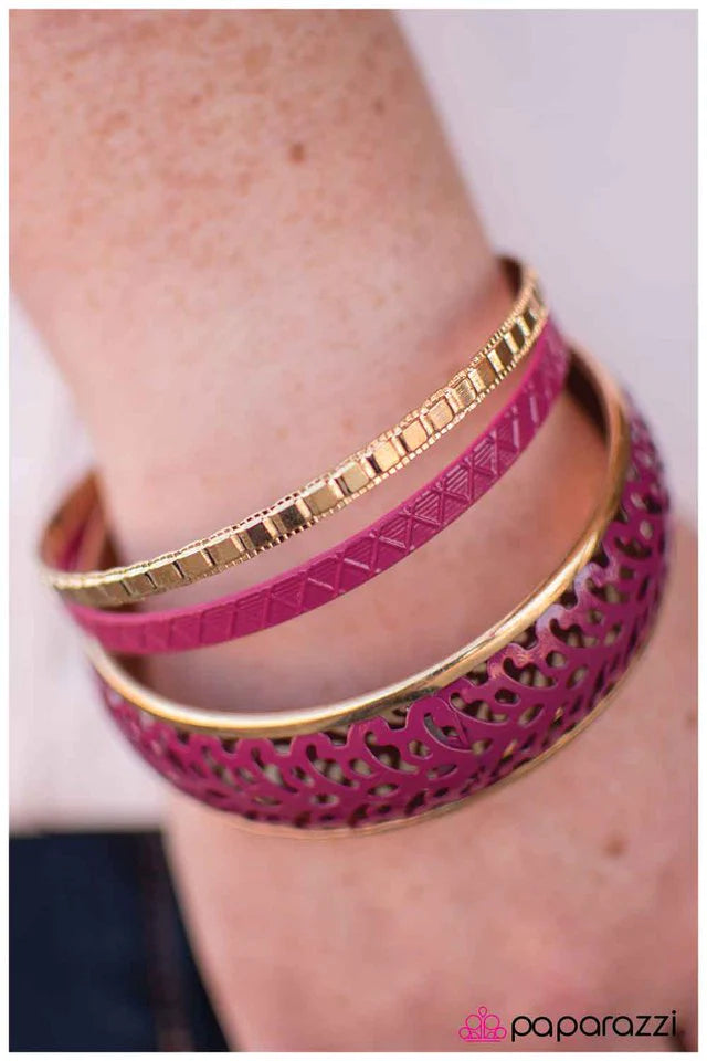 Paparazzi Bracelet ~ The Grand Scheme of Things - Pink