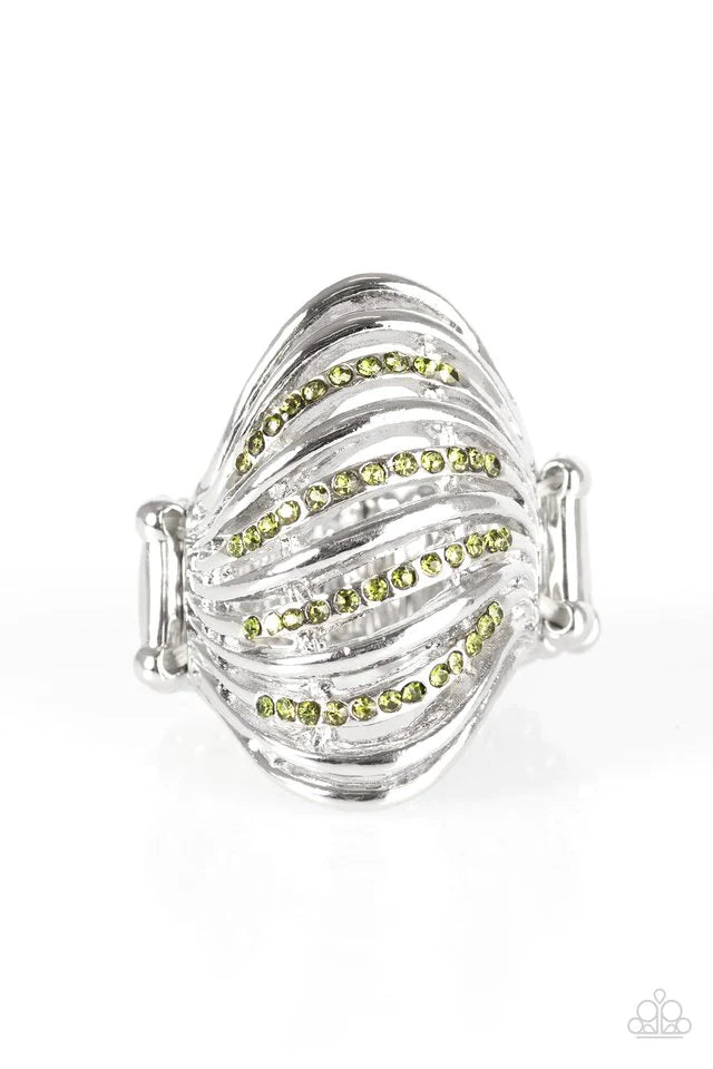 Anillo de paparazzi ~ Ride The Waves - Verde