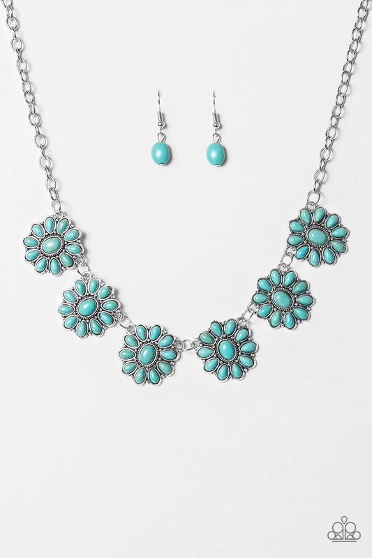 Paparazzi Necklace ~ Blooming Dunes - Blue