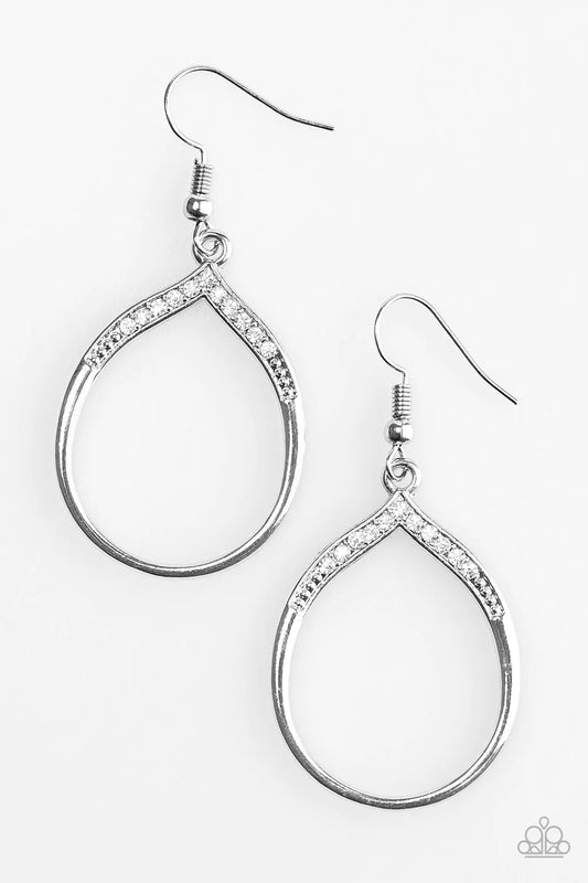 Paparazzi Earring ~ Sparkling Lights - White