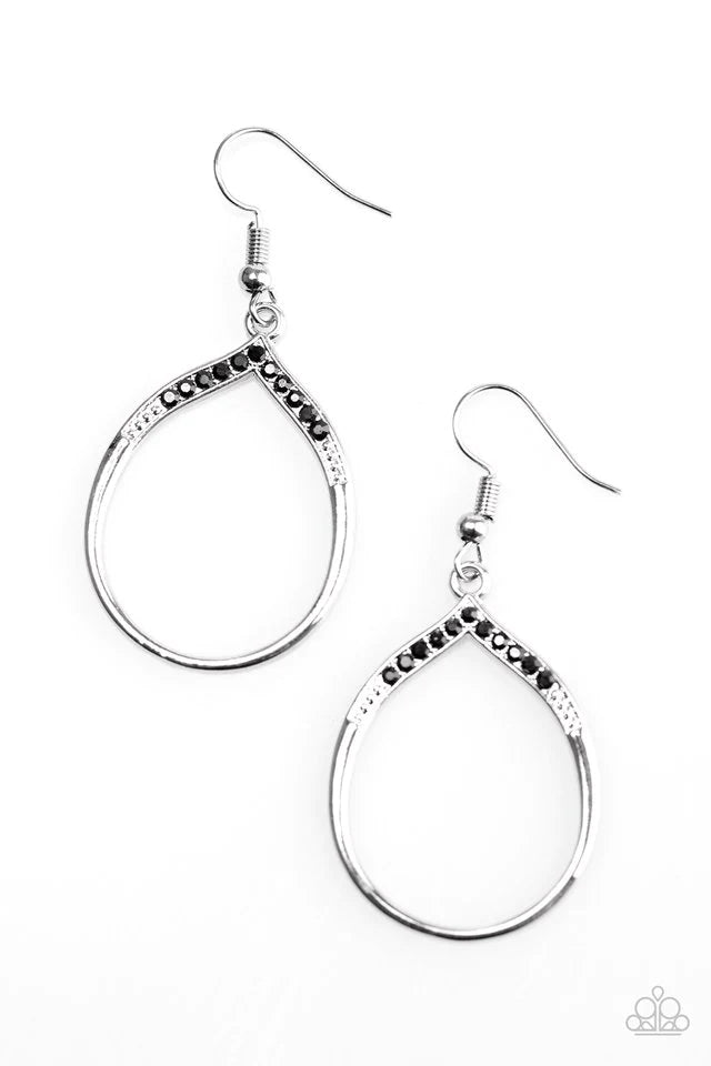 Paparazzi Earring ~ Sparkling Lights - Black