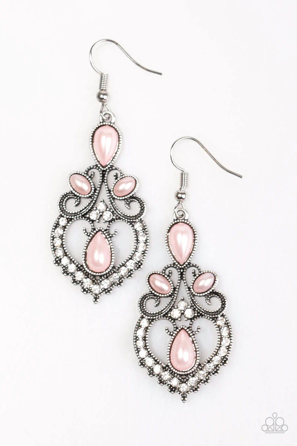 Paparazzi Earring ~ Crowns Up - Pink