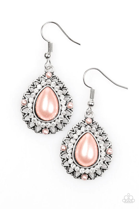 Paparazzi Earring ~ Red Carpet Sparkle - Pink