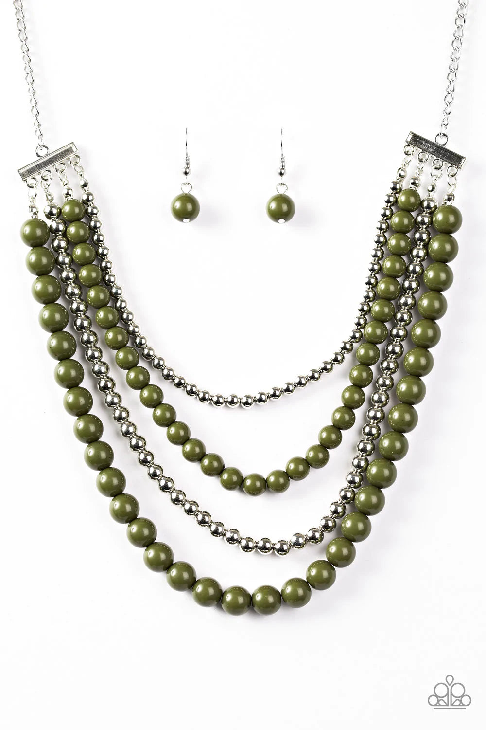 Paparazzi Necklace ~ A FOUR-ce To Be Reckoned With - Green