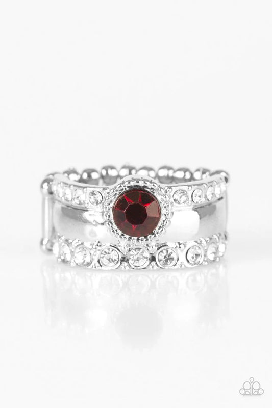 Paparazzi Ring ~ Crown Achievement - Red