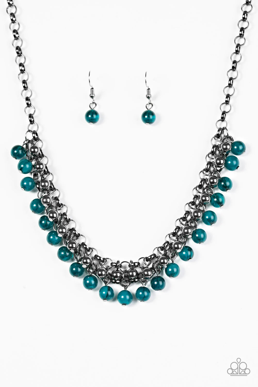 Paparazzi Necklace ~ Coyly Colorful - Blue